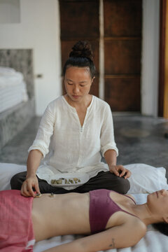 Moxibustion session