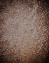 Snow accumulation from underneath through a glass ceiling.
