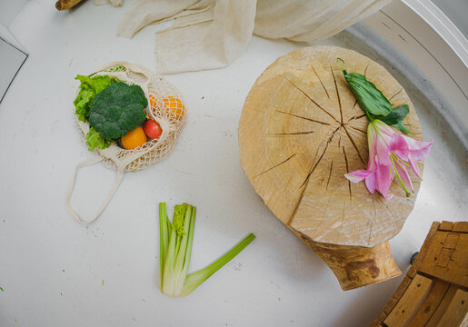 Fruits And Vegetables Floor Composition