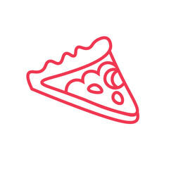 Pizza logotype fast food logo Pizza icon web design or company isolated vector illustration Eps