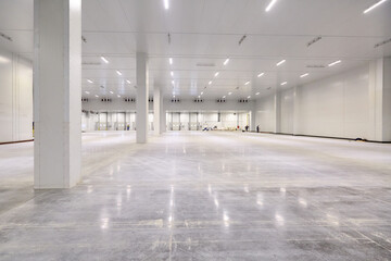 The process of construction and launch of a large logistics center, its internal filling and...