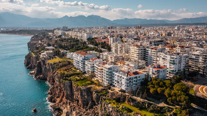 Naklejka premium Cityscape of Antalya. Aerial view of residential district