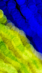 Bokeh is blue-yellow. Colors of the flag of Ukraine