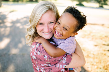 Mom and son, who has Down Syndrome