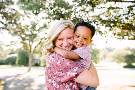 Mom and son, who has Down Syndrome