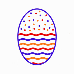 easter egg with pattern