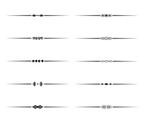 Calligraphy ornament line. Calligraphic text divider, border, separator decor design. Antique vintage victorian elegant decoration element. Filigree frame ornament line. Hand drawn vector illustration