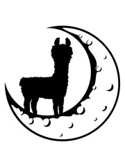 Silhouette Mond Lama  © Style-o-Mat-Design