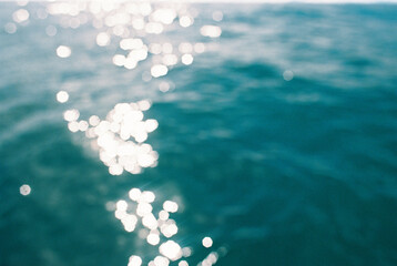 Blue ocean with sunshine 