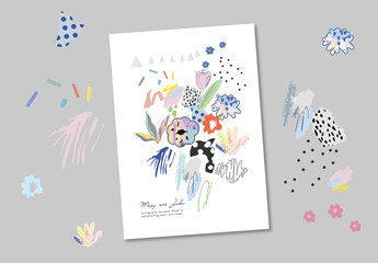 Abstract Floral Poster Layout