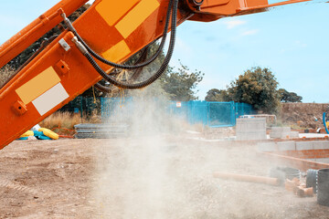 An incident on construction site when a hydraulic hose, fitted to an excavator, broke and content...