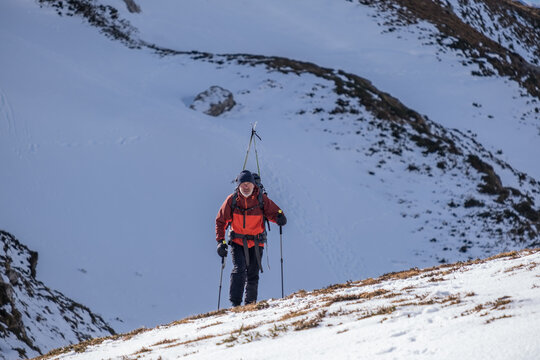 in search of proper snow for backcountry skiing