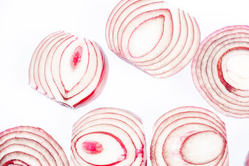 Fototapeta na wymiar onion slices, Allium cepa