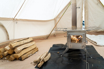 Wilderness Stove in Canvas Tent