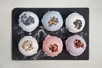 just made bath bombs on black board
