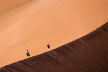 Walking on the sand dune