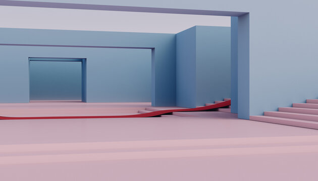 Blue architectural minimal site