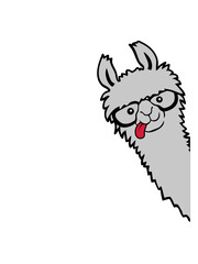 Nerd Hornbrille Lama  © Style-o-Mat-Design