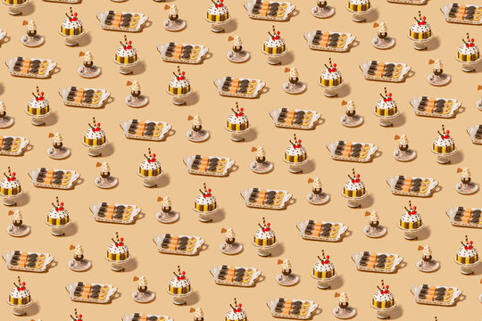 Dessert miniature pattern