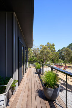 Elevated Balcony With Planters