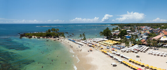 Imagem aérea de Morro de São Paulo, Ilha de Tinharé, Cairu, Bahia, Brasil