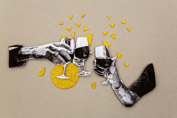 Cheers wine glass celebration