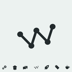 Graph presentation vector icon illustration sign
