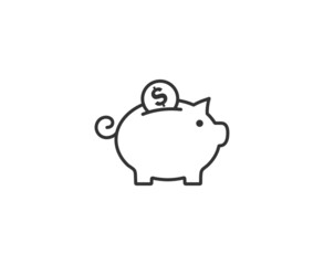 piggy bank isolated on white