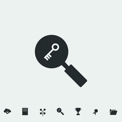 Key_search vector icon illustration sign