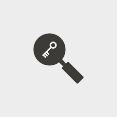 Key_search vector icon illustration sign
