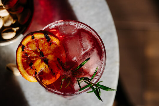 Sloe gin cocktail
