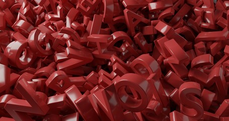 Obraz premium 3d letters in a bowl made with blender