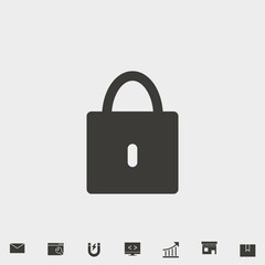 Lock_pad vector icon illustration sign