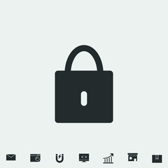 Lock_pad vector icon illustration sign