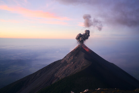 Volcano eruption