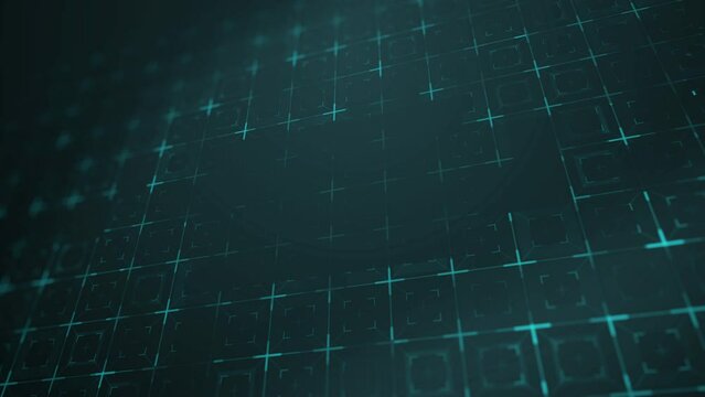 Digital shock wave effect on a board. Cyberspace futuristic concept. Explosion interface and digital collapse. Abstract background. 4K motion graphic animation