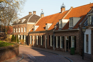 Old houses around the Andrew's Church (Andrieskerk); in the center of the picturesque village of Amerongen.