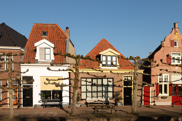 Canal houses in the Dutch Hanseatic city of Hasselt.