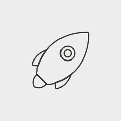 Rocket_launch vector icon illustration sign