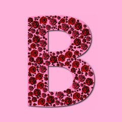 alphabet character font floral flower