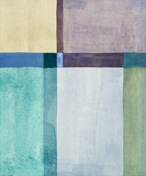 A Minimalist Abstract Watercolor Painting.