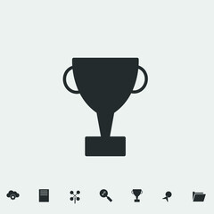 Trophy vector icon illustration sign