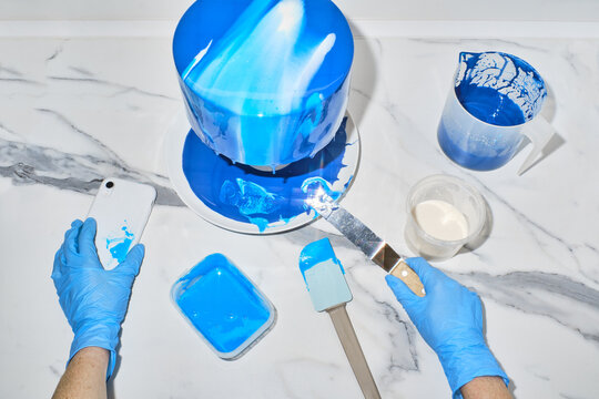 pastry chef made mousse cake