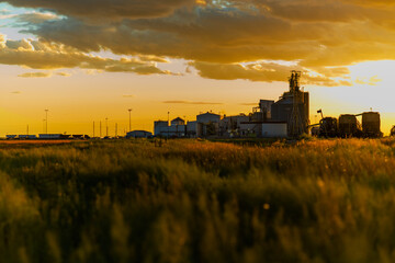 Modern Granary elevator and seed cleaning line