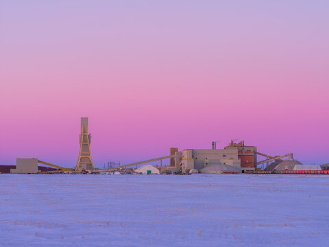 night view of cogeneration and potash