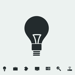 Bulb vector icon illustration sign
