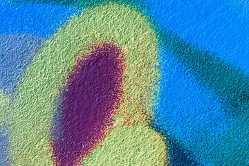 Beautiful bright colorful street art graffiti background. Abstract creative spray drawing fashion colors on the walls of the city. Urban Culture gradient texture, copyspace backdrop © Yaroslav
