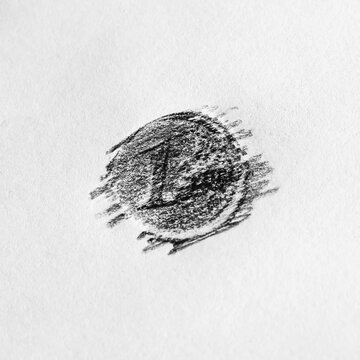 Retrace Euro coin with pencil