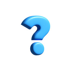 3D Rendering question mark icon 