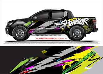 truck graphics. modern camouflage design for vehicle vinyl wrap 
